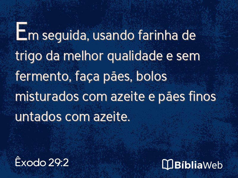 Êxodo 29:2 em imagem para compartilhar