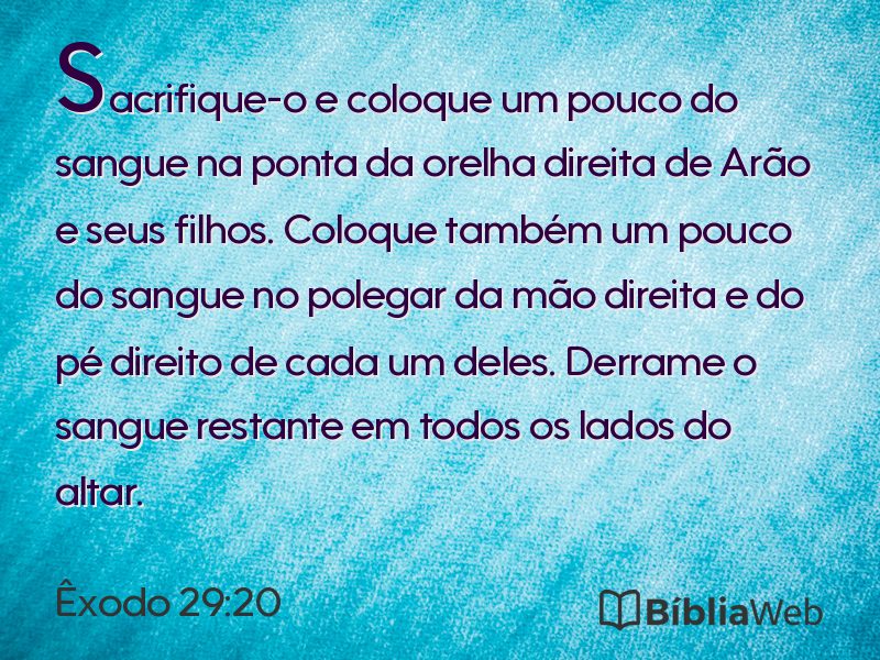 Êxodo 29:20 em imagem para compartilhar