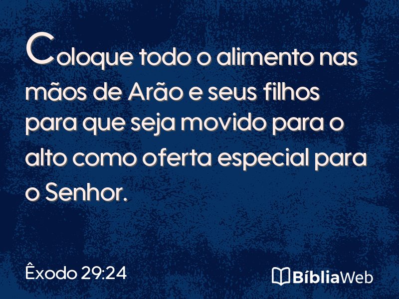 Êxodo 29:24 em imagem para compartilhar