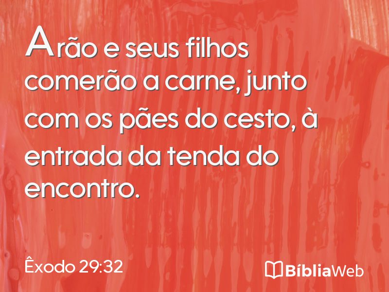 Êxodo 29:32 em imagem para compartilhar