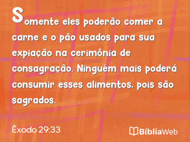 Êxodo 29:33 em imagem para compartilhar