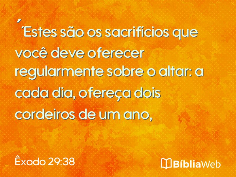 Êxodo 29:38 em imagem para compartilhar