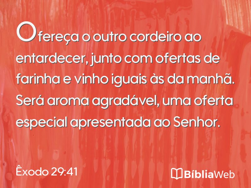 Êxodo 29:41 em imagem para compartilhar