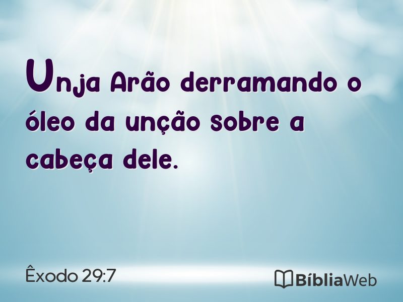 Êxodo 29:7 em imagem para compartilhar