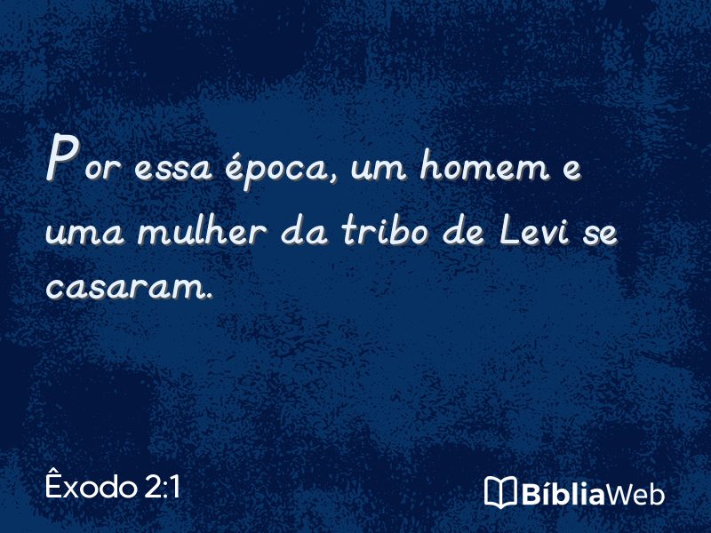 Êxodo 2:1 em imagem para compartilhar