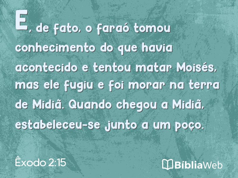 Êxodo 2:15 em imagem para compartilhar