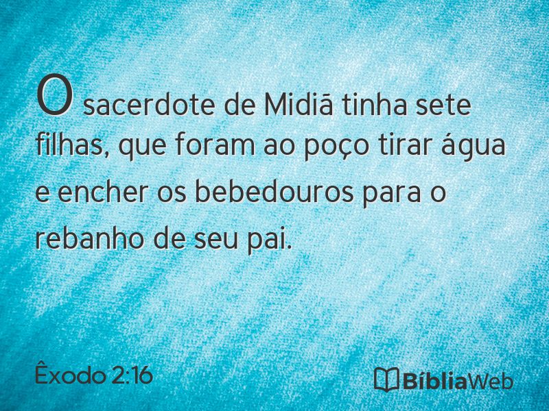 Êxodo 2:16 em imagem para compartilhar