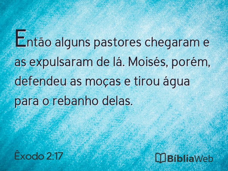 Êxodo 2:17 em imagem para compartilhar