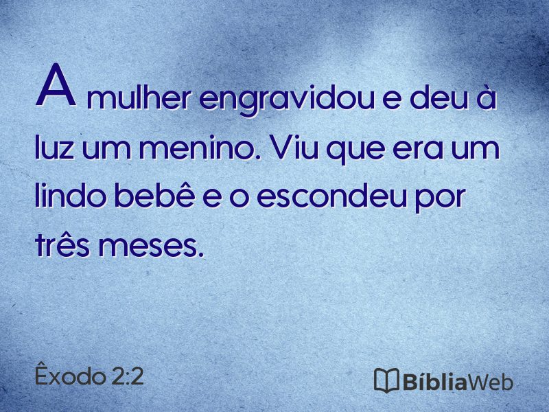 Êxodo 2:2 em imagem para compartilhar