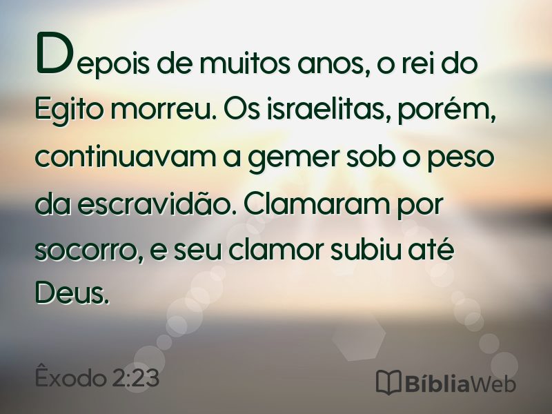 Êxodo 2:23 em imagem para compartilhar