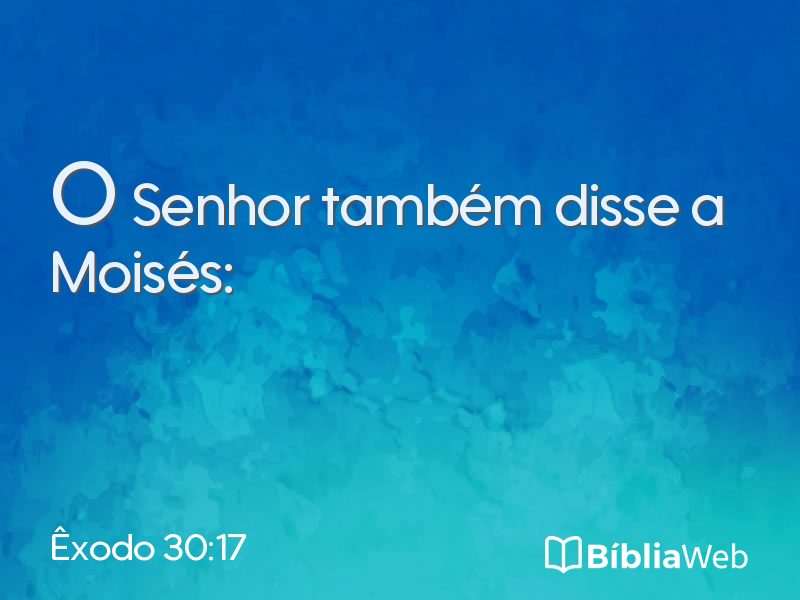 Êxodo 30:17 em imagem para compartilhar