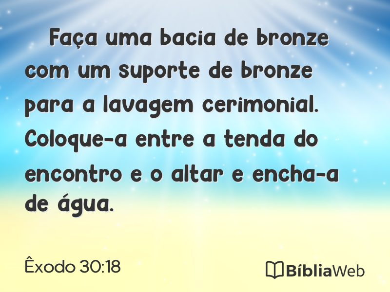 Êxodo 30:18 em imagem para compartilhar