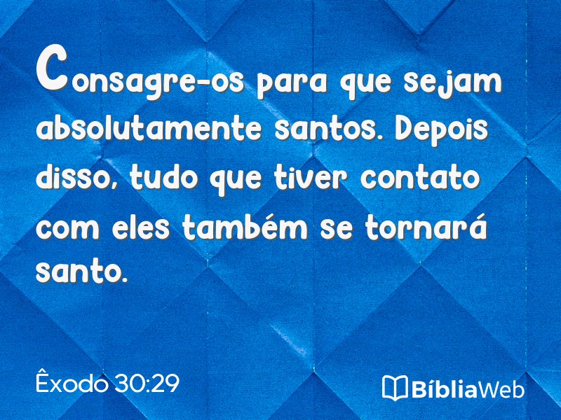 Êxodo 30:29 em imagem para compartilhar