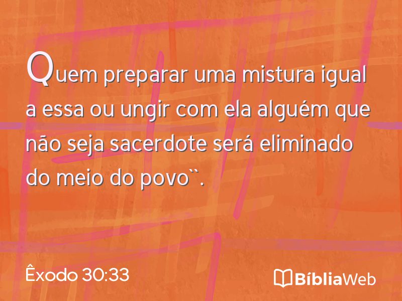 Êxodo 30:33 em imagem para compartilhar
