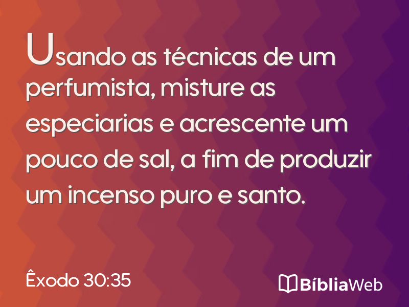 Êxodo 30:35 em imagem para compartilhar