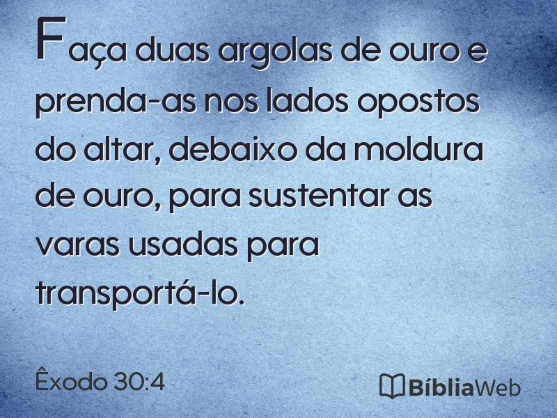 Êxodo 30:4 em imagem para compartilhar
