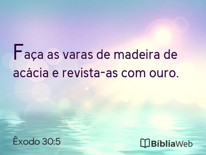 Êxodo 30:5 em imagem para compartilhar