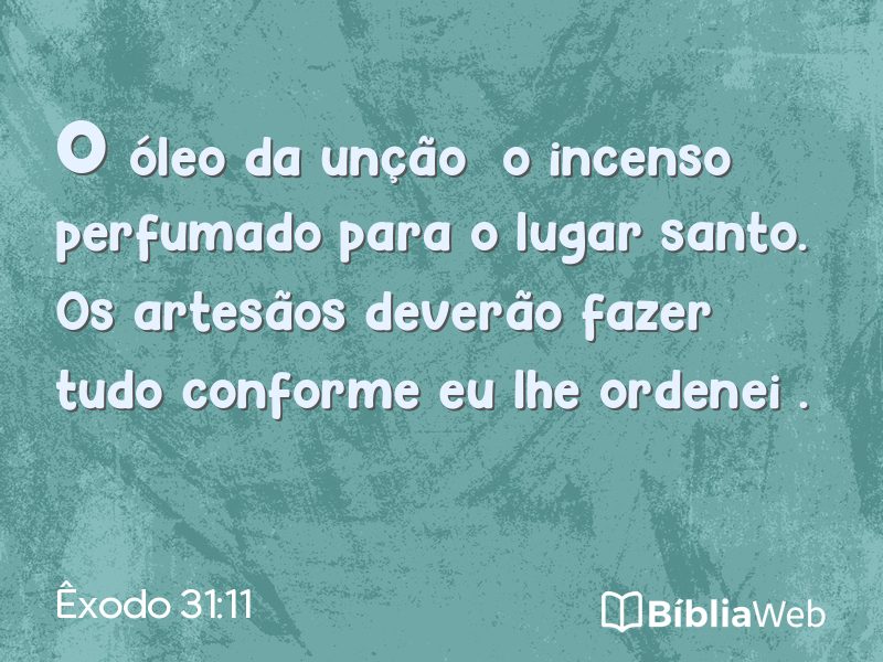 Êxodo 31:11 em imagem para compartilhar