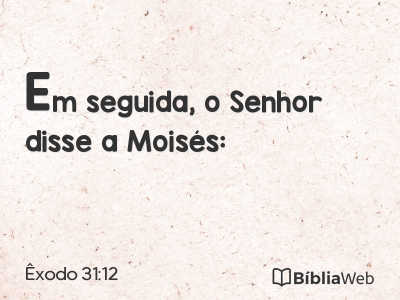 Êxodo 31:12 em imagem para compartilhar