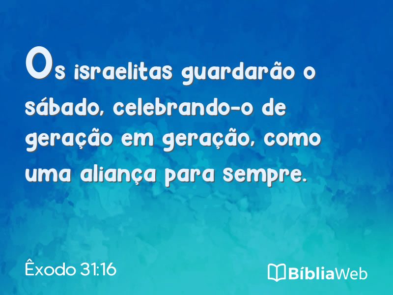 Êxodo 31:16 em imagem para compartilhar