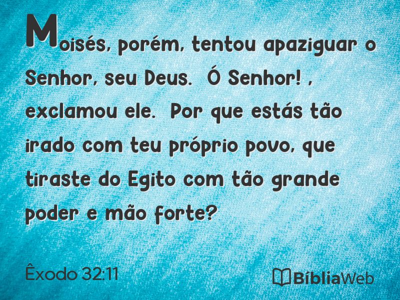 Êxodo 32:11 em imagem para compartilhar