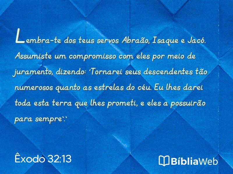 Êxodo 32:13 em imagem para compartilhar
