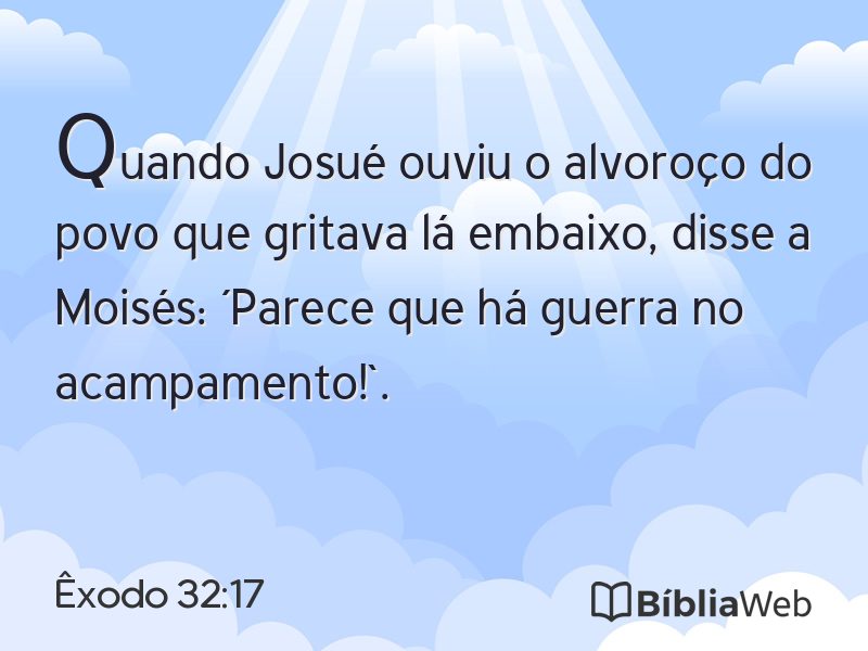 Êxodo 32:17 em imagem para compartilhar