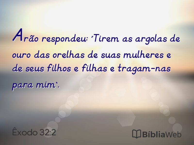 Êxodo 32:2 em imagem para compartilhar