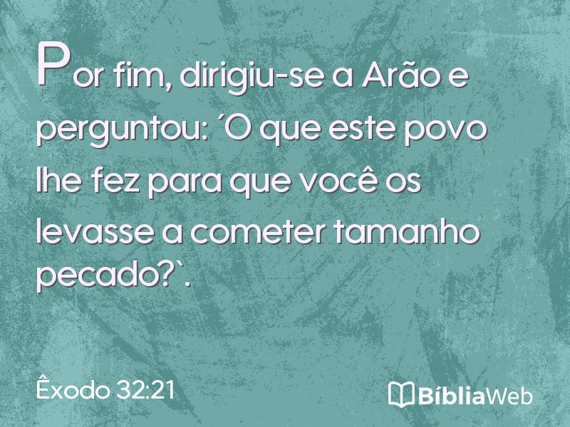 Êxodo 32:21 em imagem para compartilhar