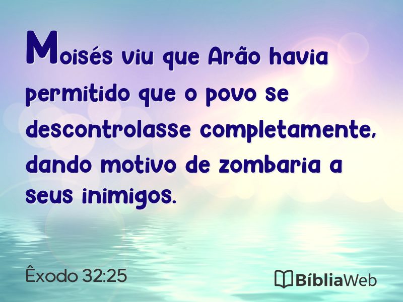 Êxodo 32:25 em imagem para compartilhar