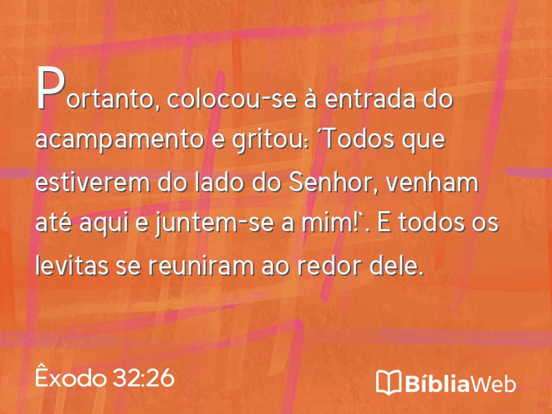 Êxodo 32:26 em imagem para compartilhar