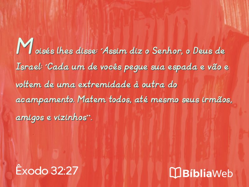 Êxodo 32:27 em imagem para compartilhar