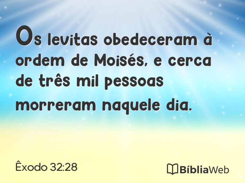 Êxodo 32:28 em imagem para compartilhar