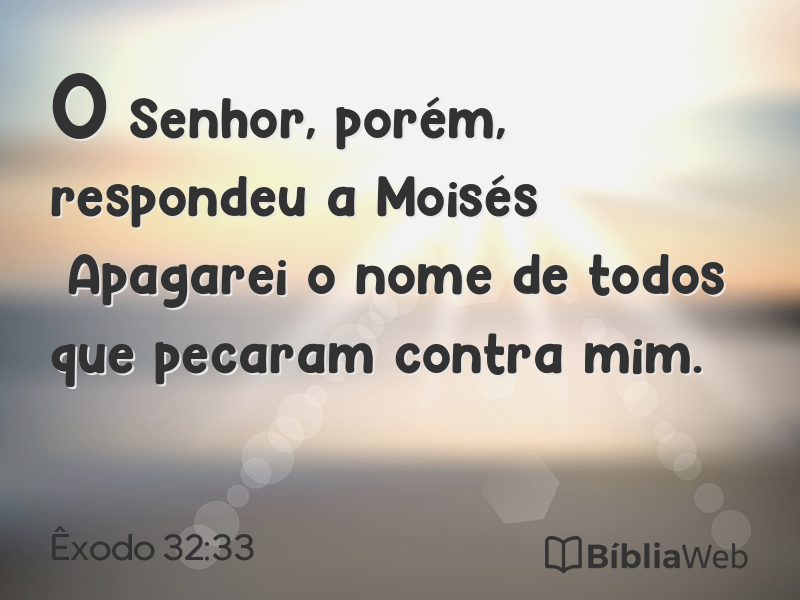Êxodo 32:33 em imagem para compartilhar