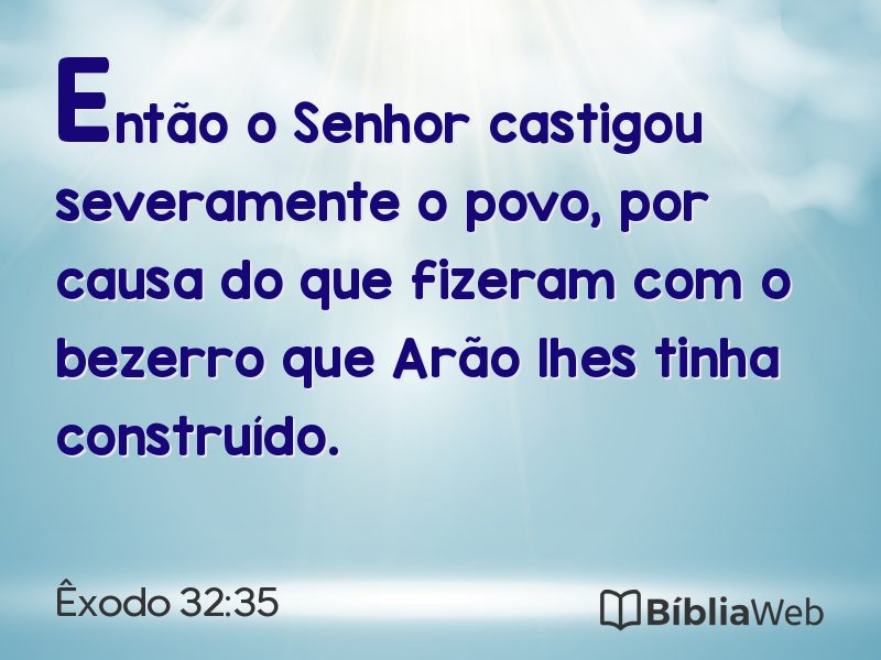 Êxodo 32:35 em imagem para compartilhar