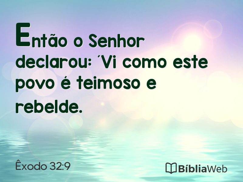 Êxodo 32:9 em imagem para compartilhar