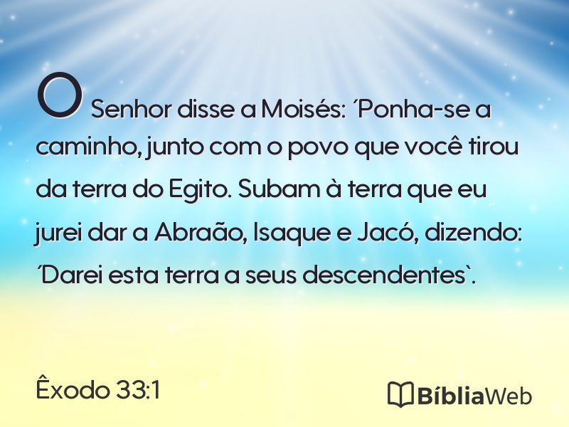 Êxodo 33:1 em imagem para compartilhar