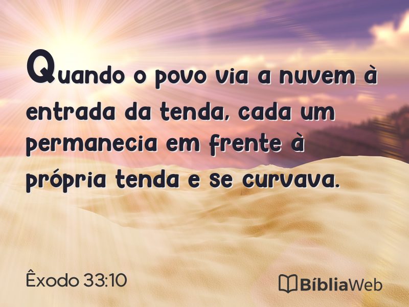 Êxodo 33:10 em imagem para compartilhar