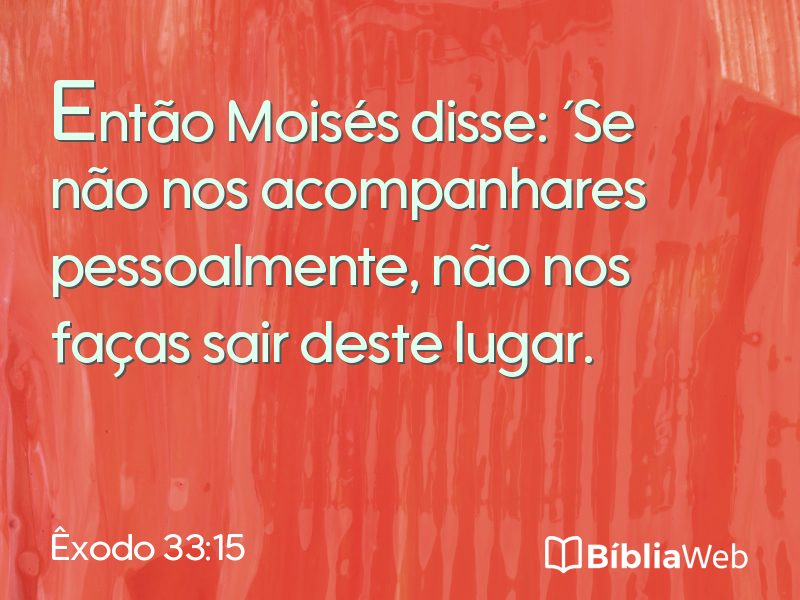 Êxodo 33:15 em imagem para compartilhar