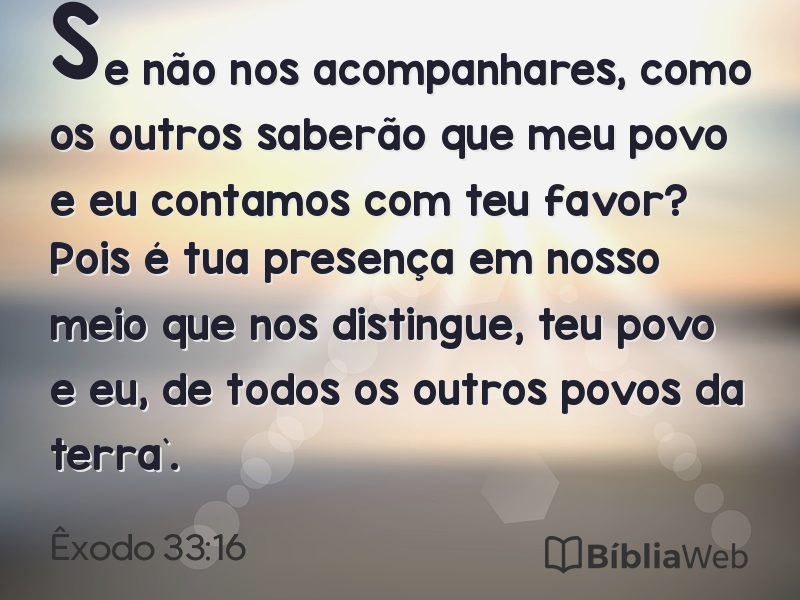 Êxodo 33:16 em imagem para compartilhar