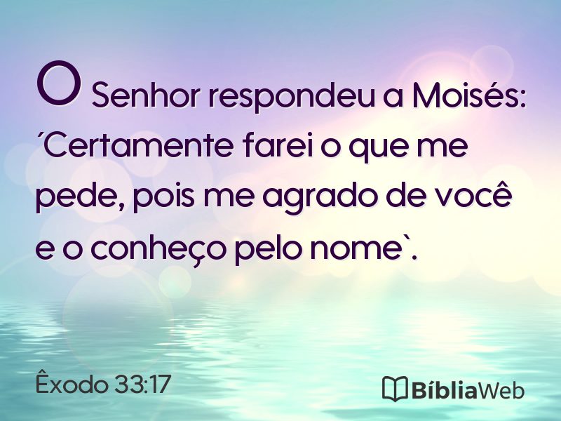 Êxodo 33:17 em imagem para compartilhar