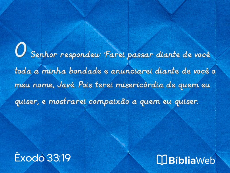 Êxodo 33:19 em imagem para compartilhar