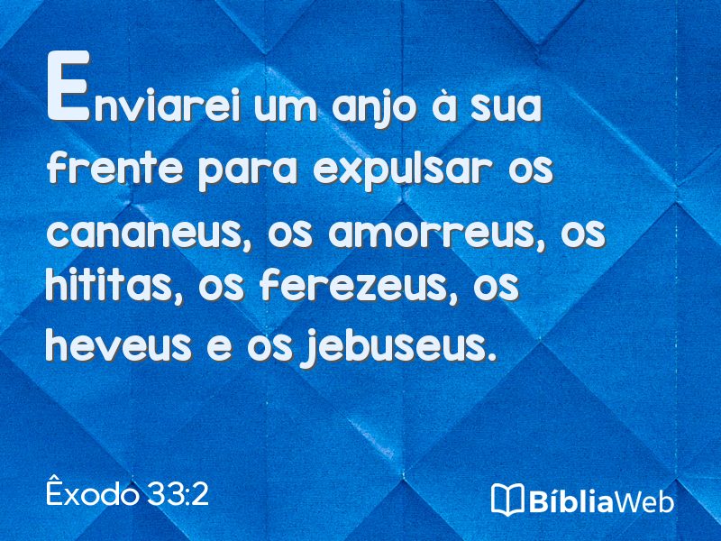Êxodo 33:2 em imagem para compartilhar
