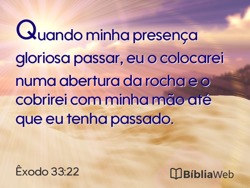 Êxodo 33:22 em imagem para compartilhar