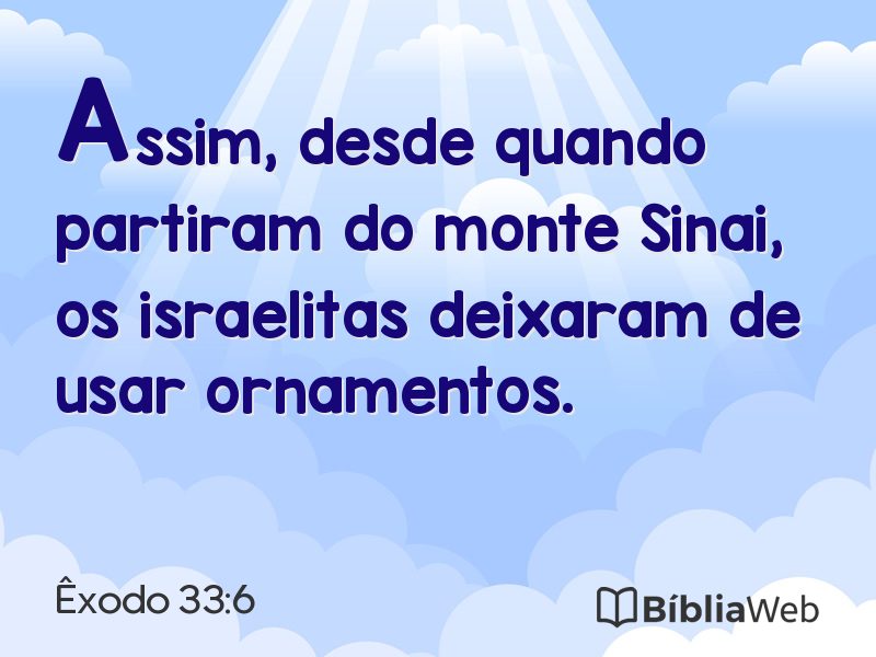 Êxodo 33:6 em imagem para compartilhar