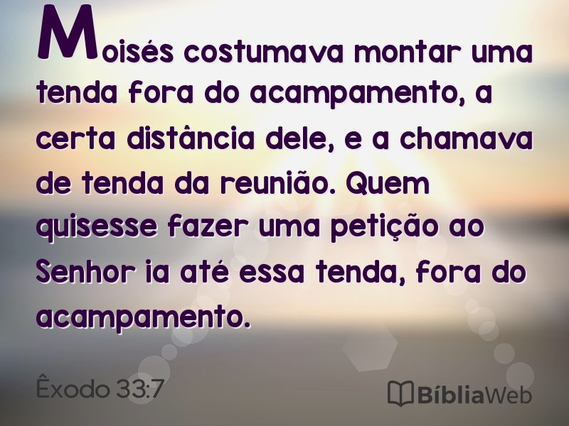 Êxodo 33:7 em imagem para compartilhar