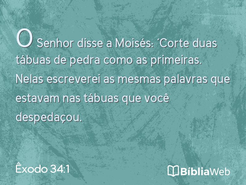 Êxodo 34:1 em imagem para compartilhar