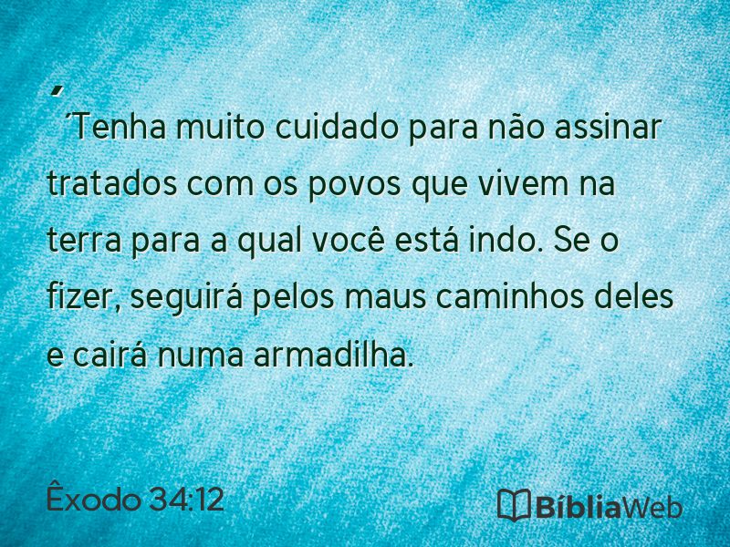 Êxodo 34:12 em imagem para compartilhar