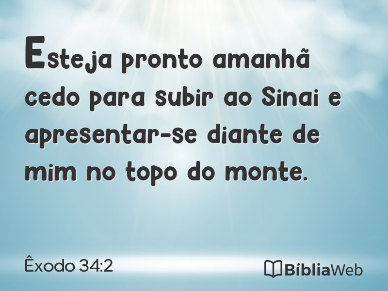Êxodo 34:2 em imagem para compartilhar