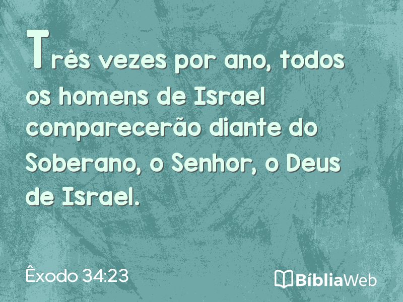 Êxodo 34:23 em imagem para compartilhar